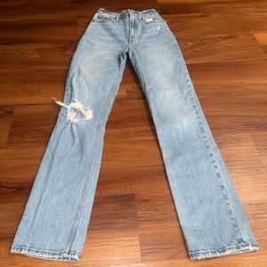 Abercrombie & Fitch 90s Straight Ultra High Rise Jeans Distressed 25 0L